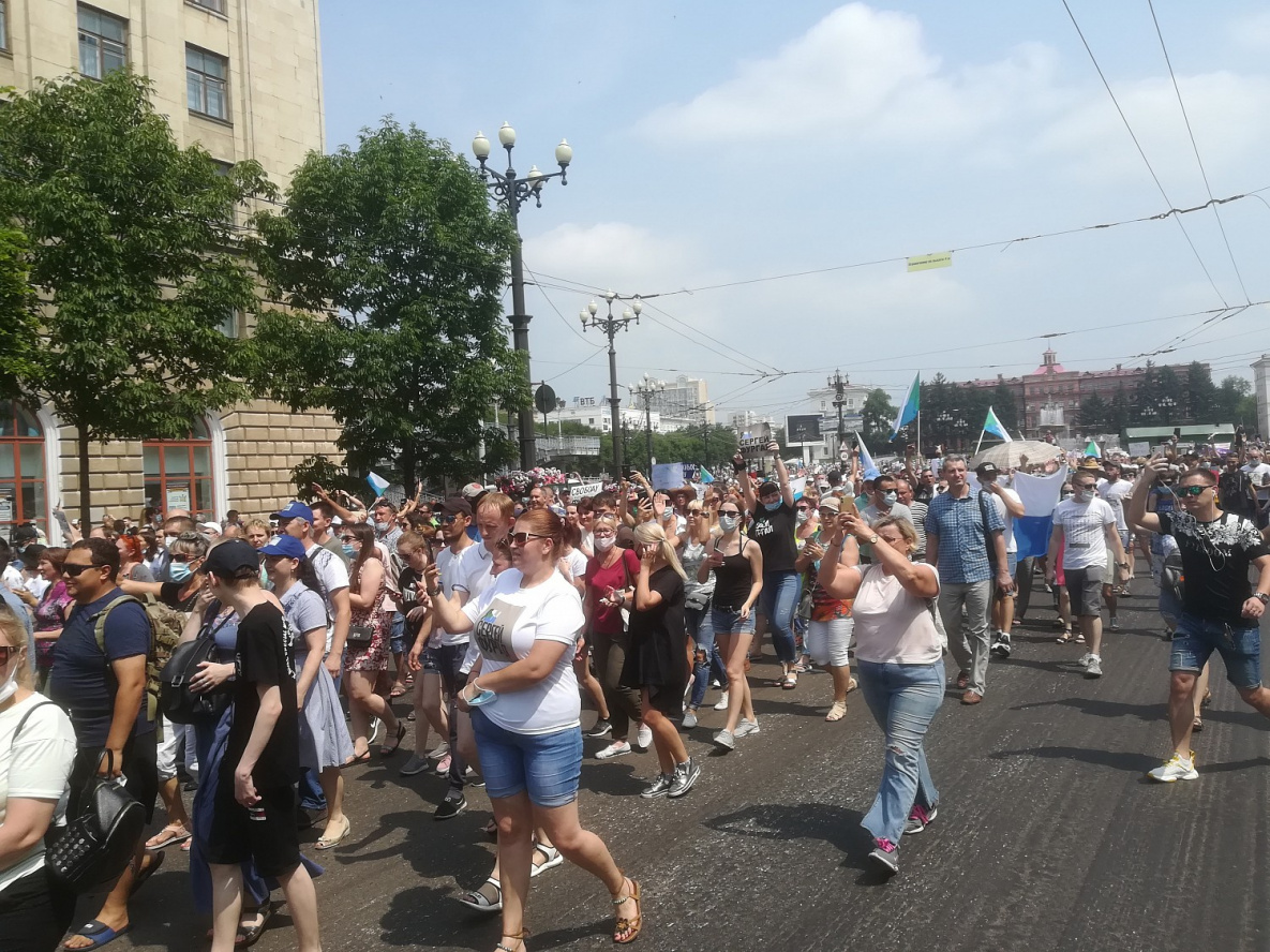 Акции в поддержку Фургала в Хабаровском крае продолжаются и растут